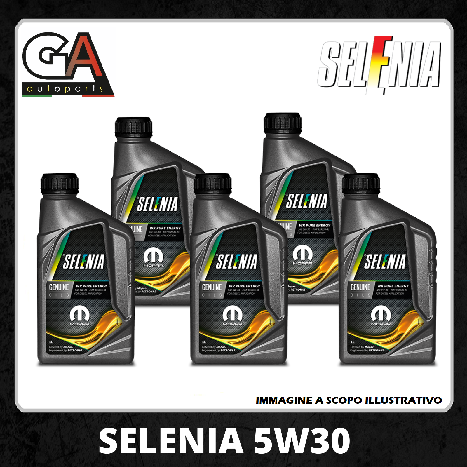 Olio Motore Selenia WR 5W30 Pure Energy Lancia Fiat Alfa Romeo 5 Litri